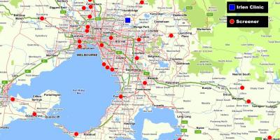 Kaart van groter Melbourne