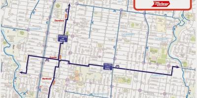 Kaart van Melbourne fiets deel