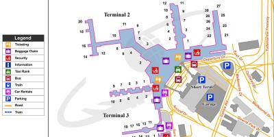 Melbourne lughawe kaart terminale 4