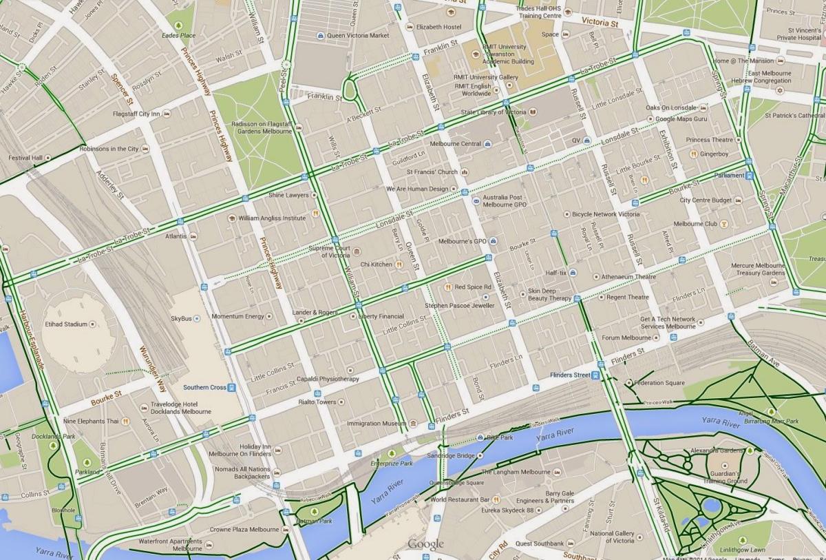 kaart van die ssk van Melbourne