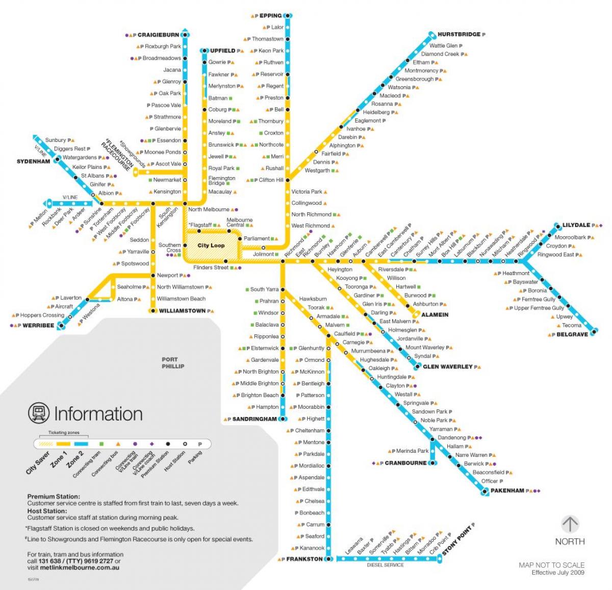 metro kaart Melbourne