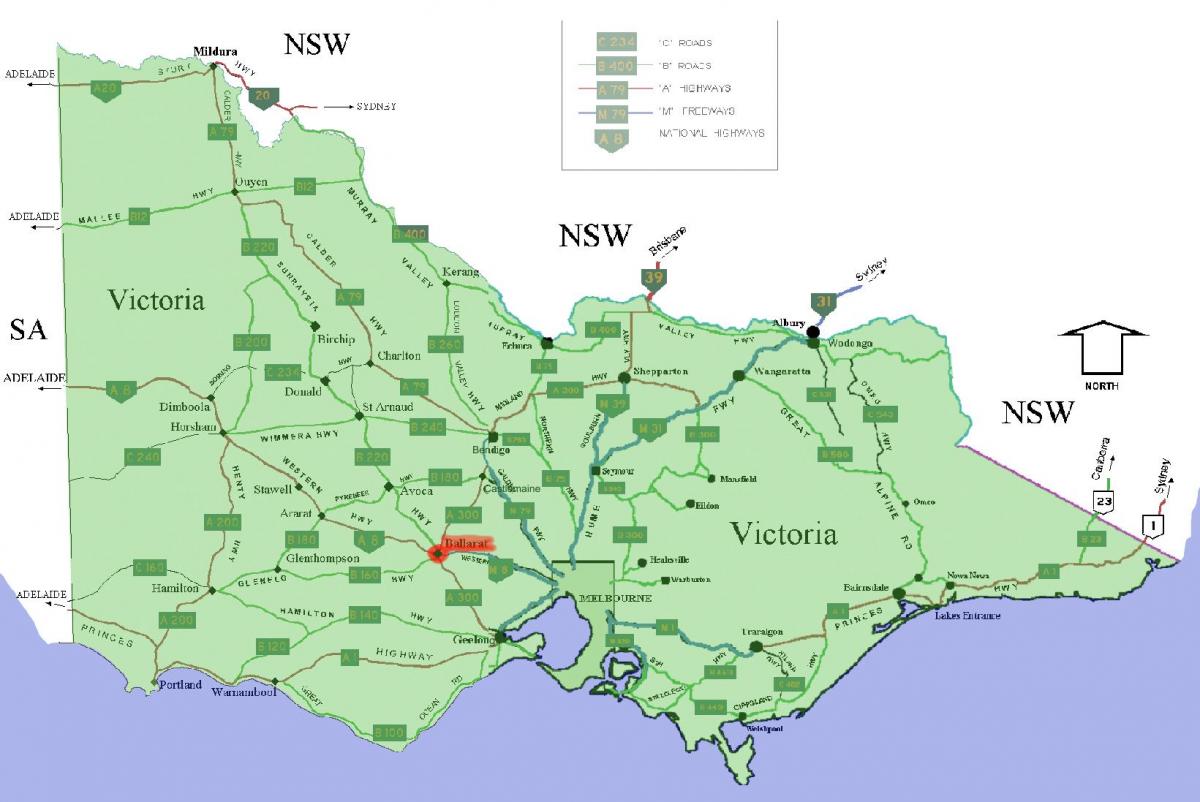 post Victoria kaart