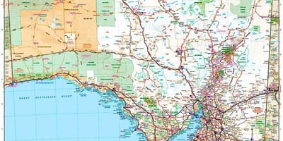 Kaart van suid-Australië